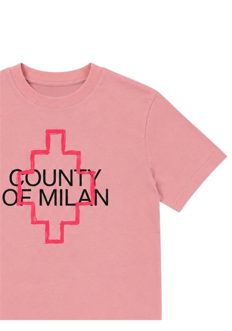 T-shirt bambina rosa in cotone MARCELO BURLON | JGSW099ROSA